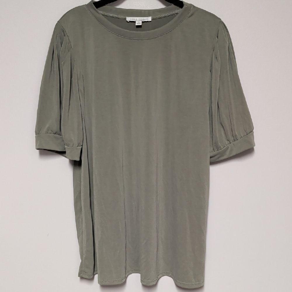 Green Envelope Olive Green Crewneck Tee